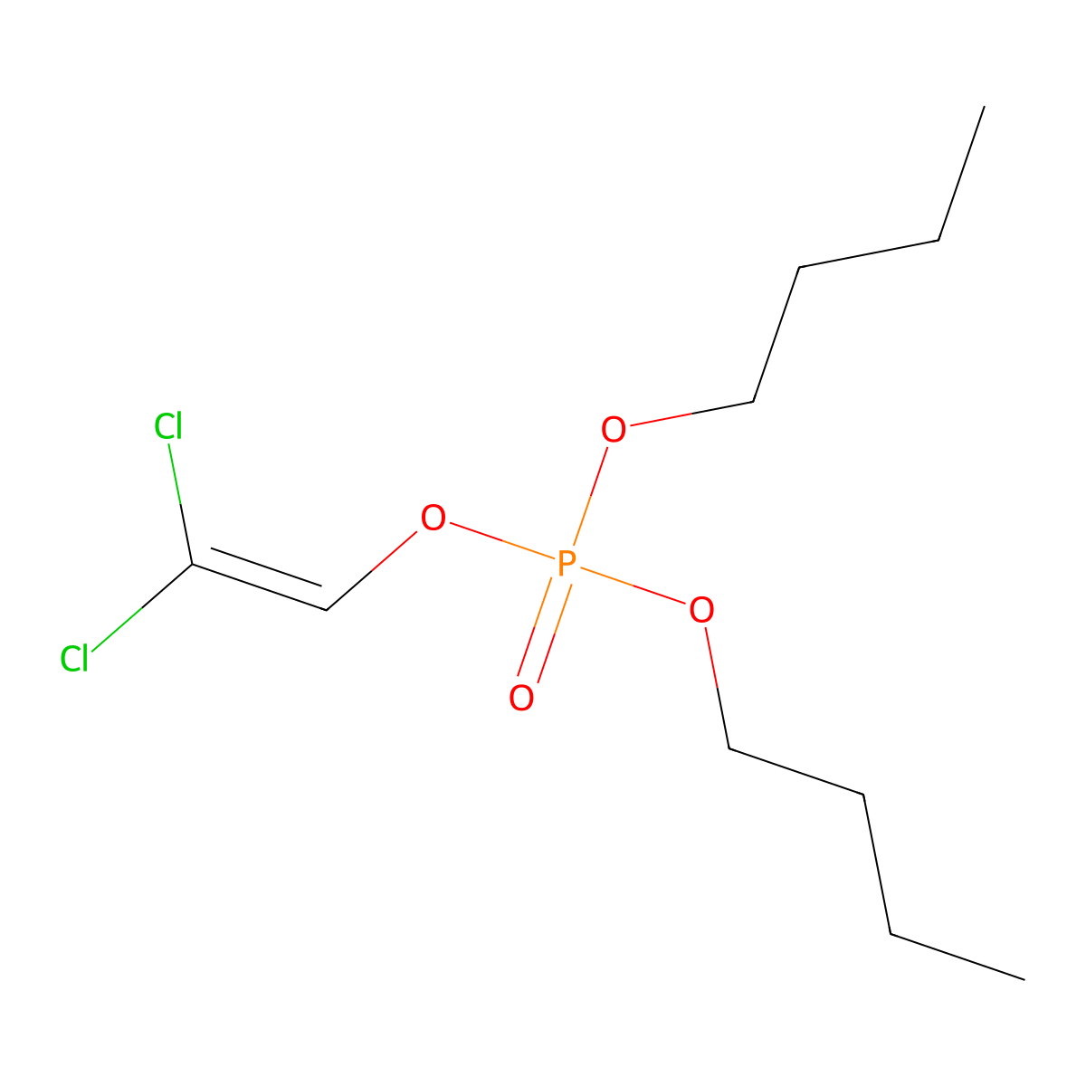 Phosphoric acid, dibutyl 2,2-dichloroethenyl ester molecular structure, CAS 18795-58-9