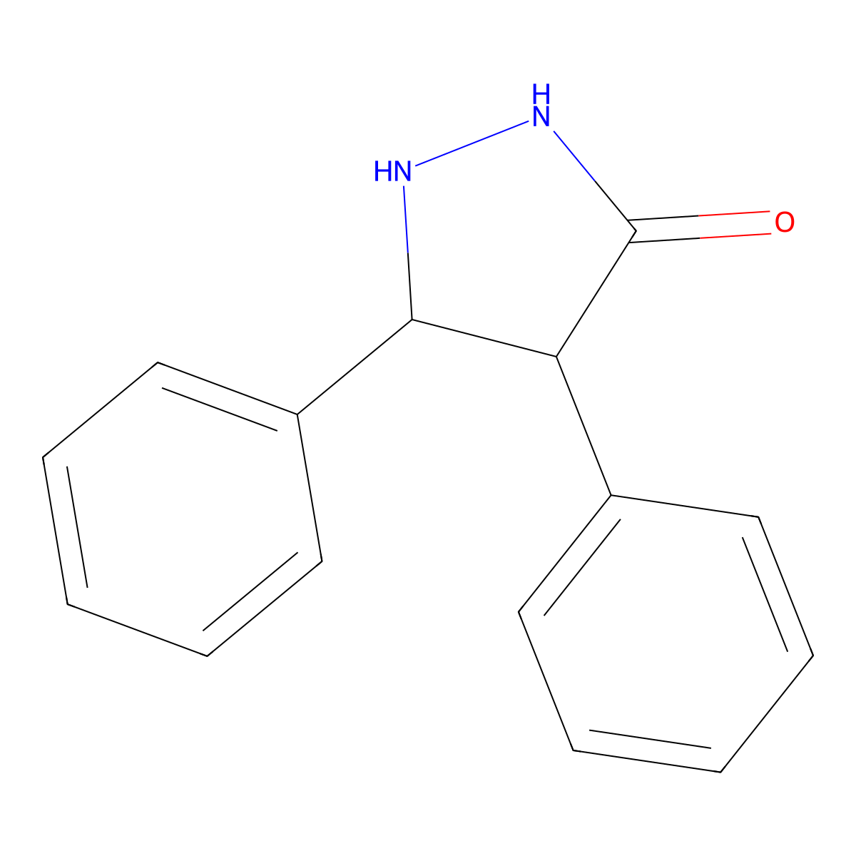 4,5-Diphenyltetrahydro-3h-pyrazol-3-one molecular structure, CAS 18795-79-4
