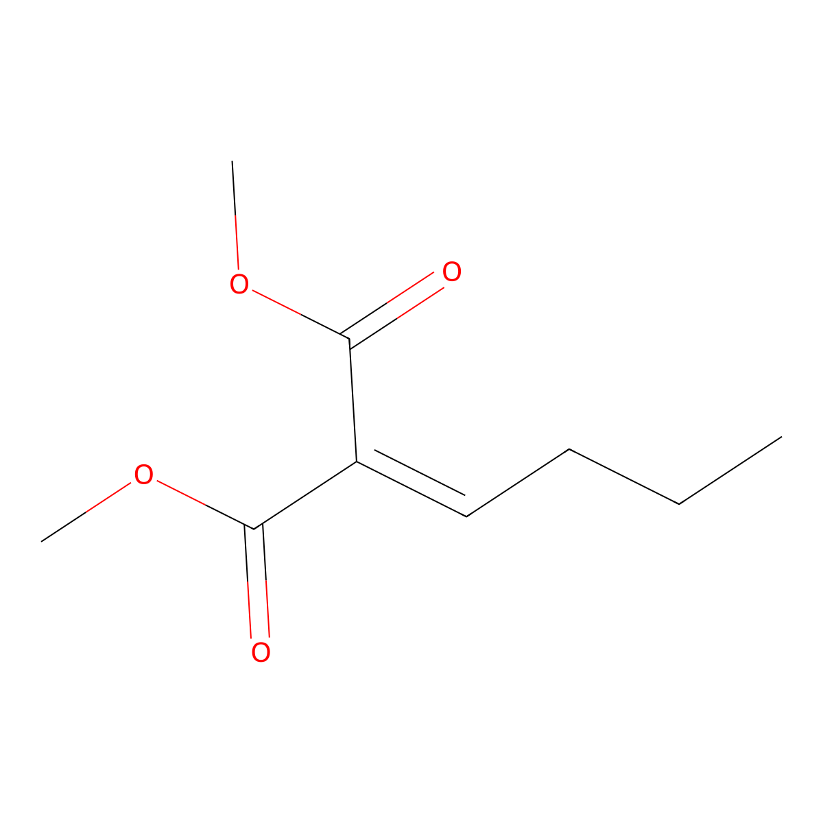 Dimethyl 2-butylidenepropanedioate molecular structure, CAS 18795-83-0