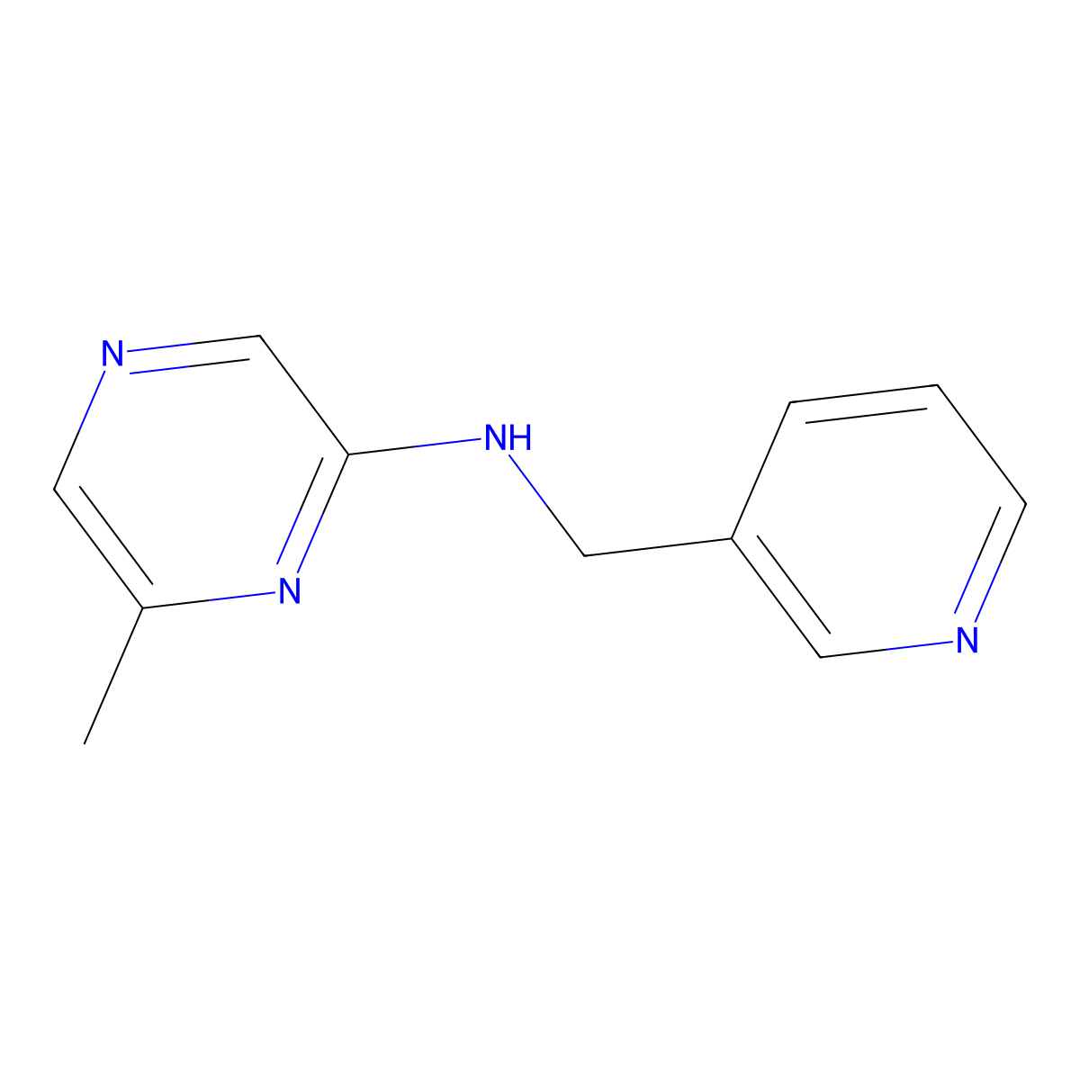 6-methyl-N-[(pyridin-3-yl)methyl]pyrazin-2-amine molecular structure, CAS 1879502-67-6