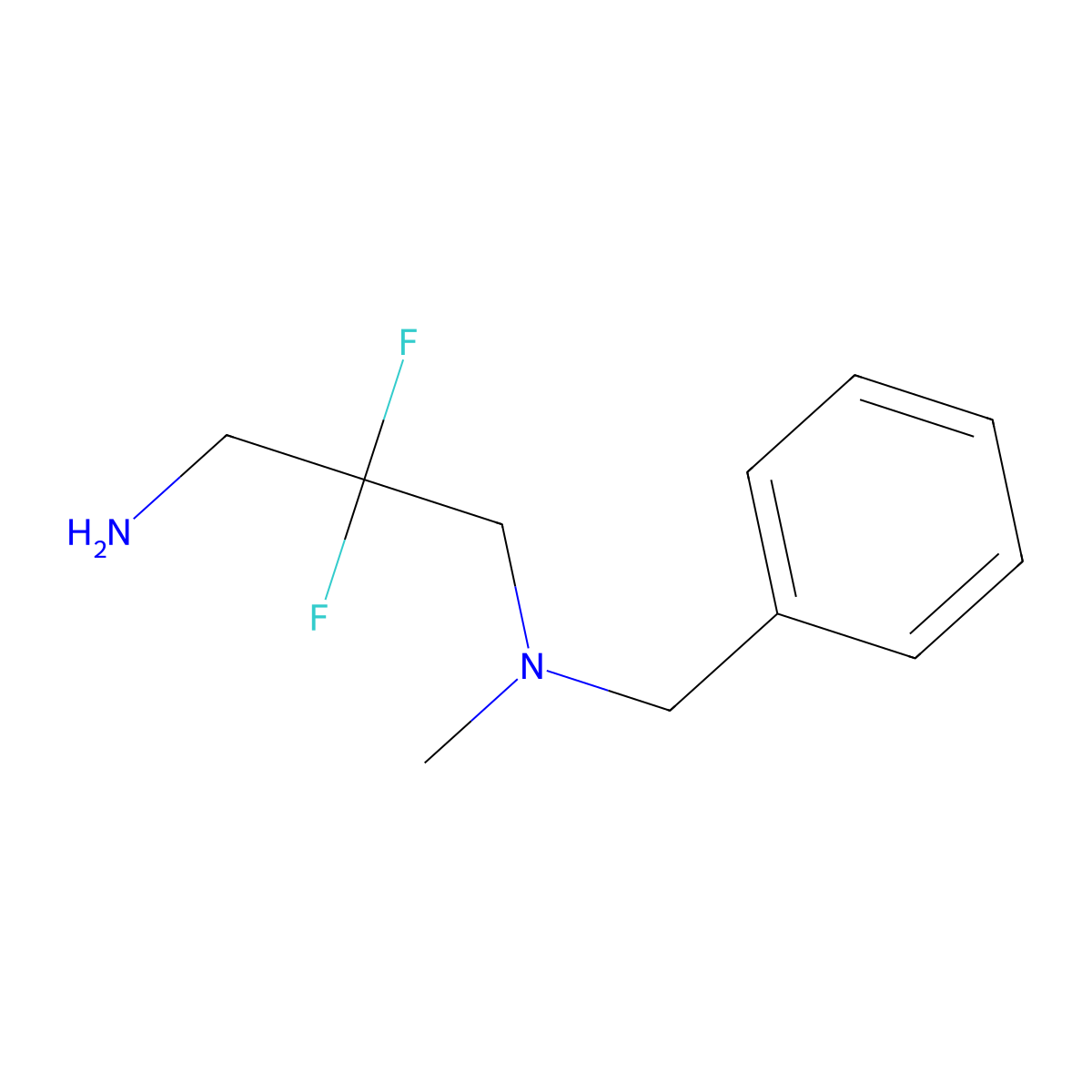 (3-Amino-2,2-difluoropropyl)(benzyl)methylamine molecular structure, CAS 1879506-39-4