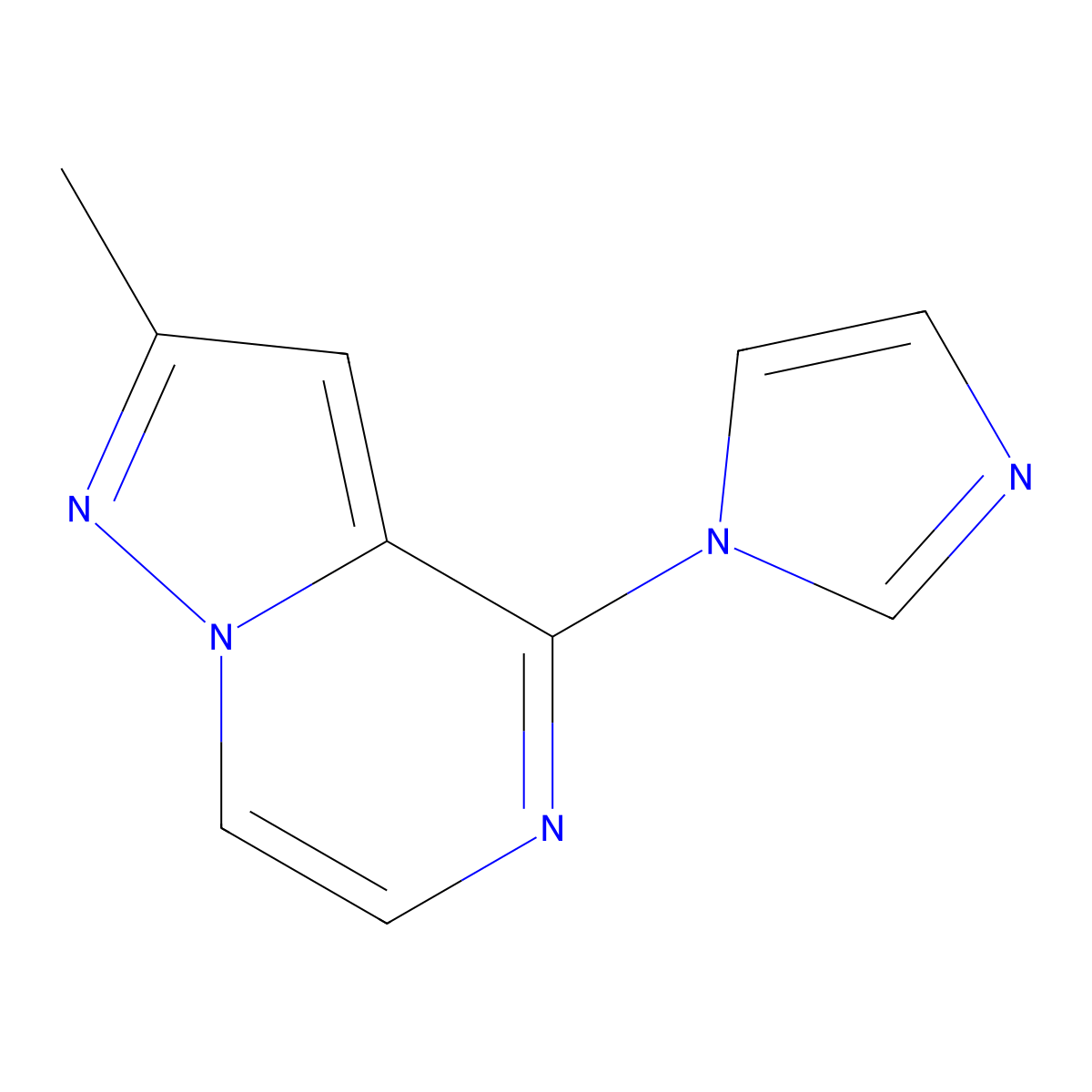 4-(1H-imidazol-1-yl)-2-methylpyrazolo[1,5-a]pyrazine molecular structure, CAS 1879515-01-1