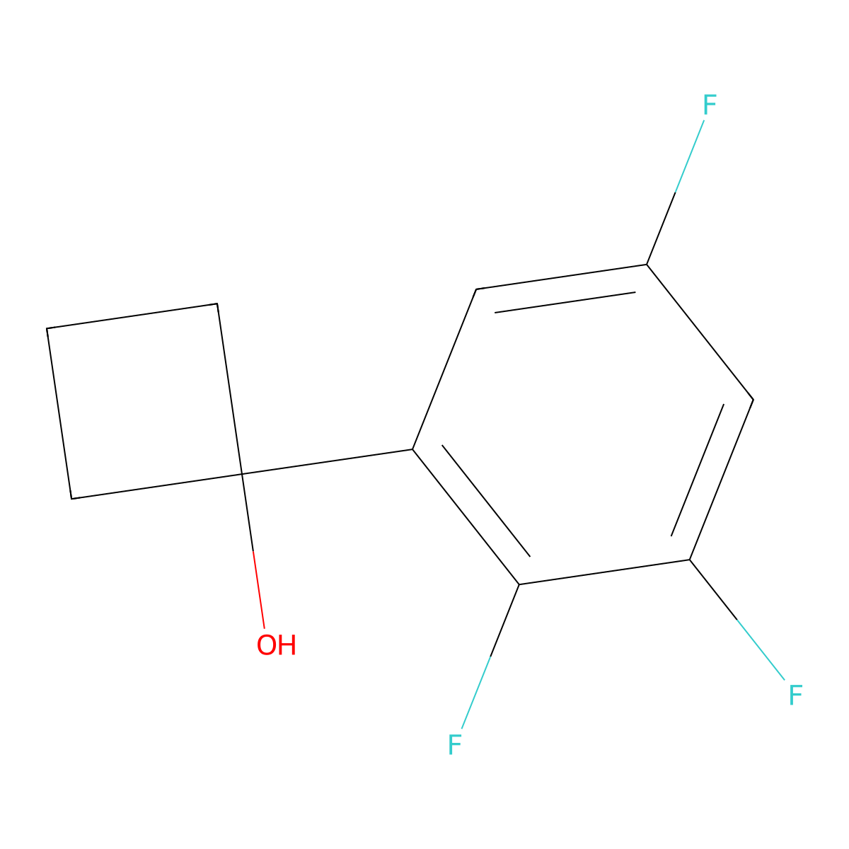 1-(2,3,5-Trifluorophenyl)cyclobutanol molecular structure, CAS 1879548-30-7