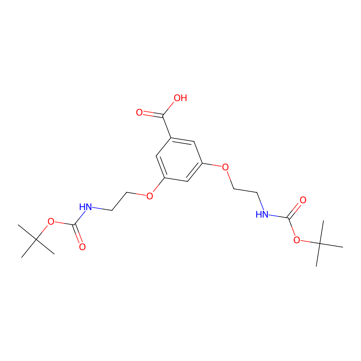 3,5-Bis[2-(Boc-amino)ethoxy]-benzoic acid molecular structure, CAS 187960-74-3
