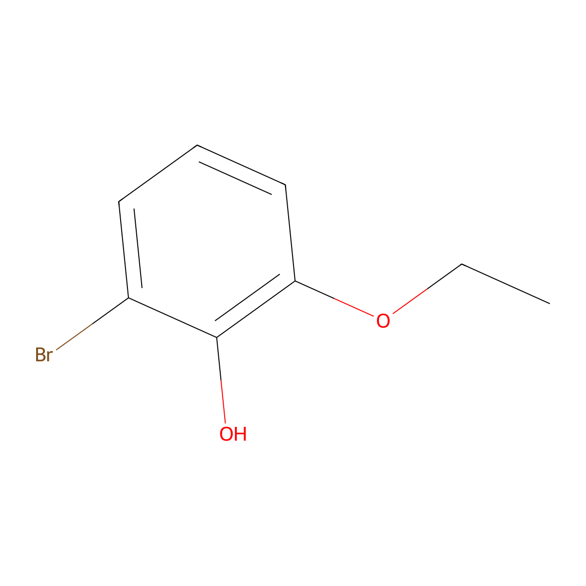 2-Bromo-6-ethoxyphenol molecular structure, CAS 187961-35-9