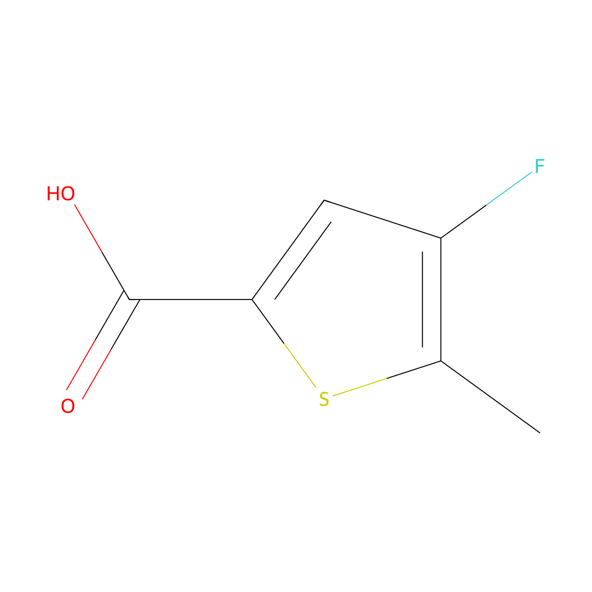 4-Fluoro-5-methylthiophene-2-carboxylic acid molecular structure, CAS 187962-21-6