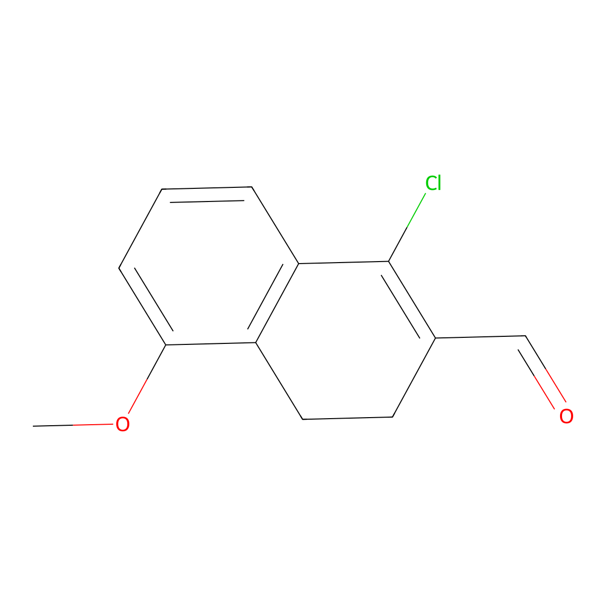 1-Chloro-5-methoxy-3,4-dihydronaphthalene-2-carbaldehyde molecular structure, CAS 187963-07-1
