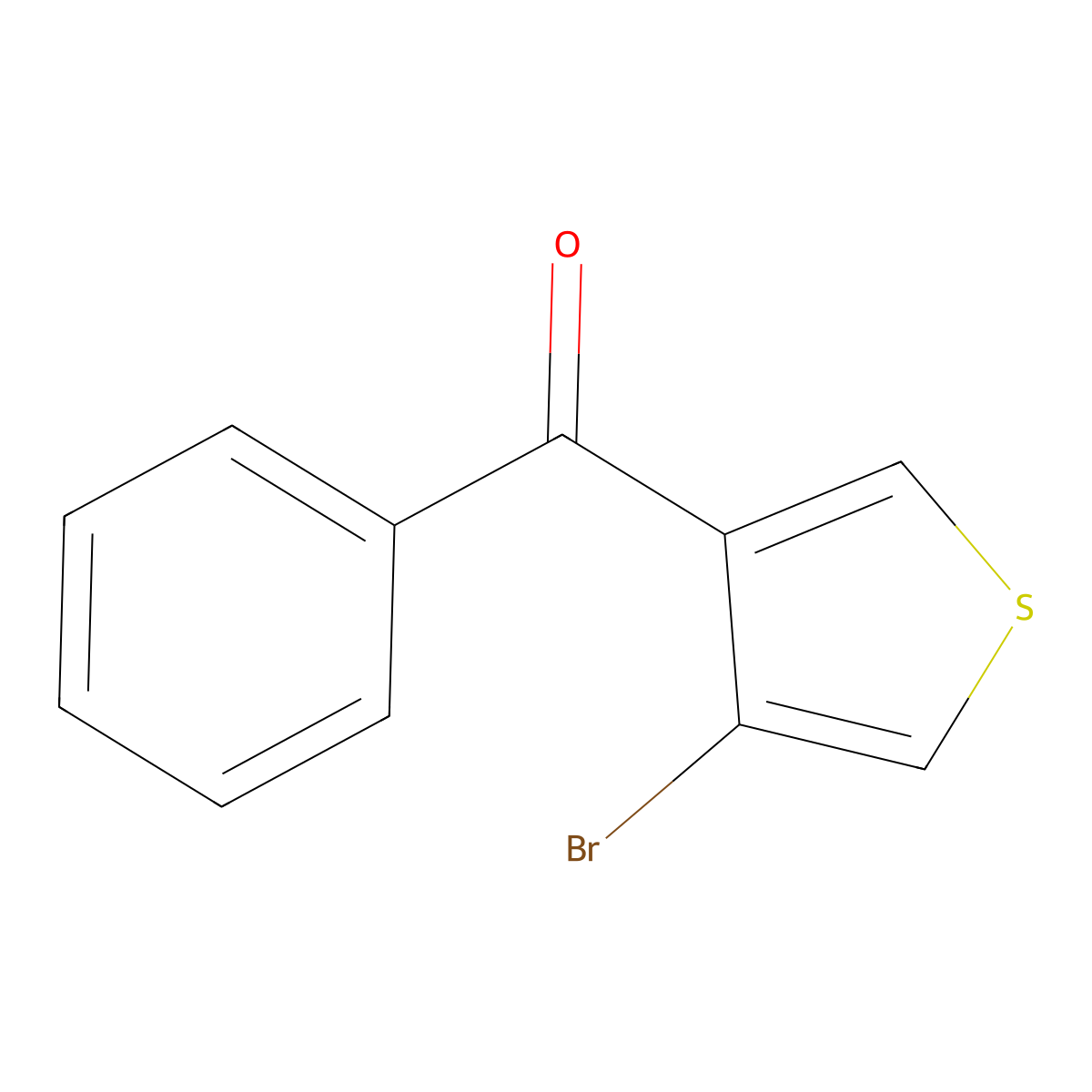 Methanone, (4-bromo-3-thienyl)phenyl- molecular structure, CAS 187963-83-3