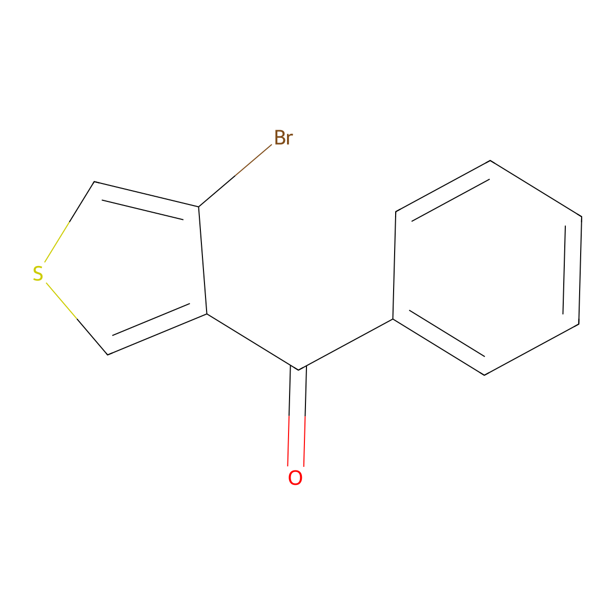 Methanone, (4-bromo-3-thienyl)phenyl- molecular structure, CAS 187963-83-3