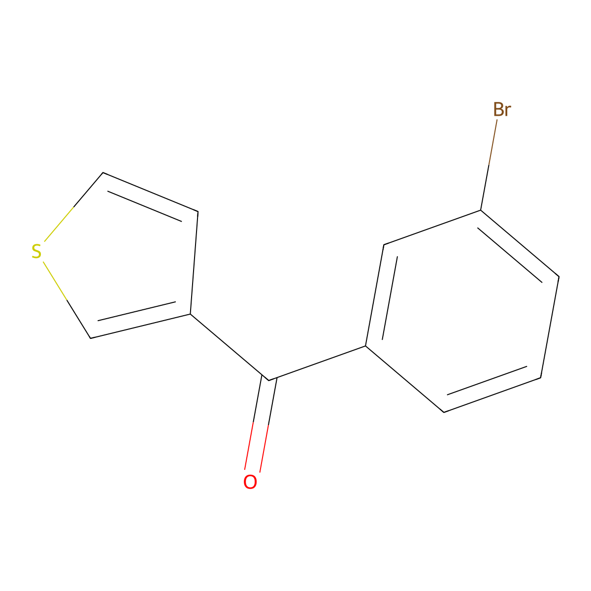 3-(3-Bromobenzoyl)thiophene molecular structure, CAS 187963-91-3