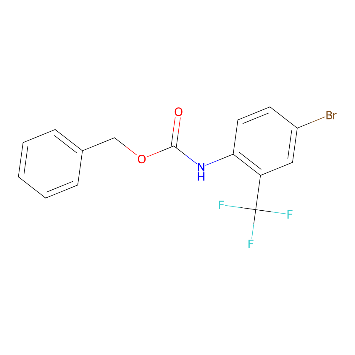 benzyl N-[4-bromo-2-(trifluoromethyl)phenyl]carbamate molecular structure, CAS 1879669-88-1