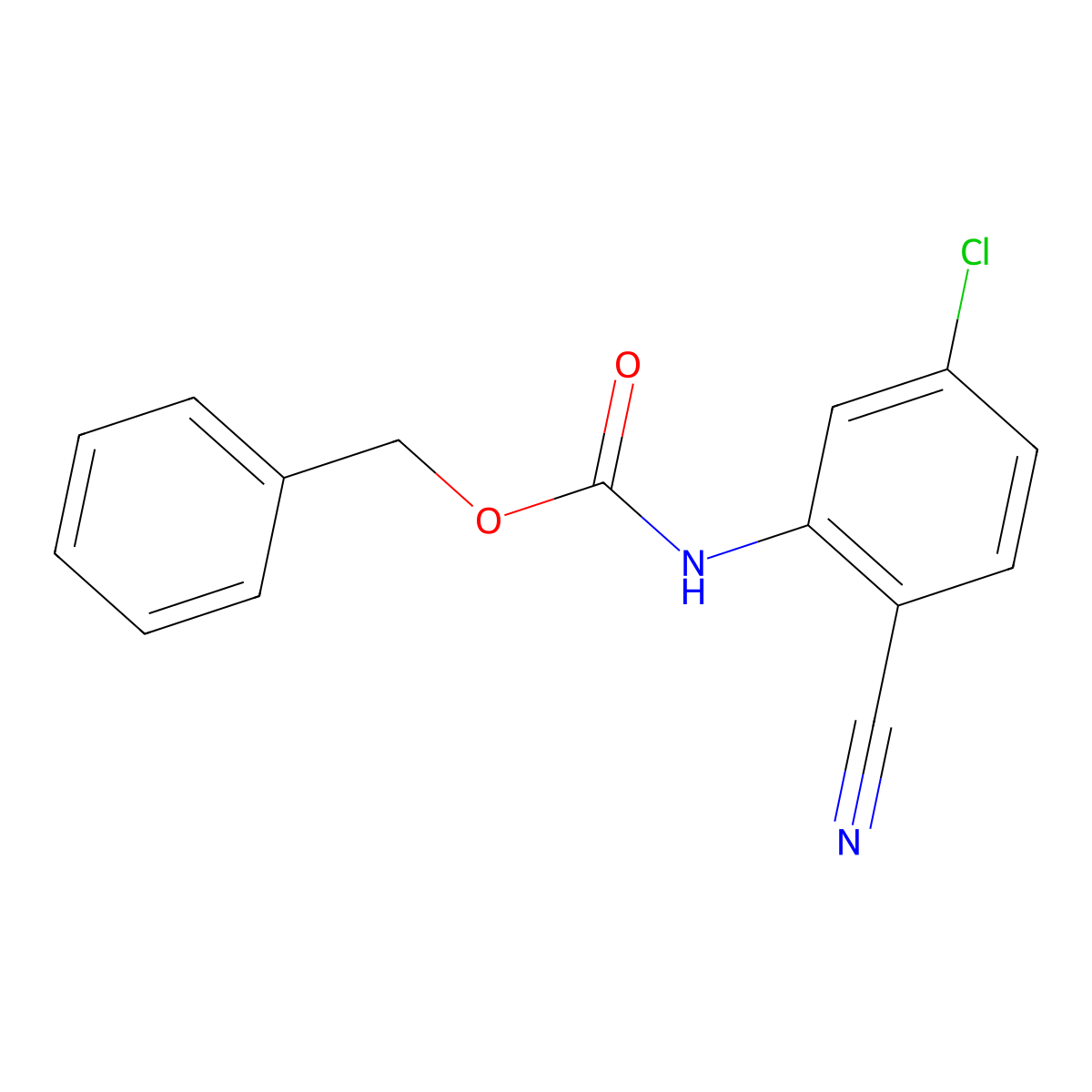 benzyl N-(5-chloro-2-cyanophenyl)carbamate molecular structure, CAS 1879670-25-3