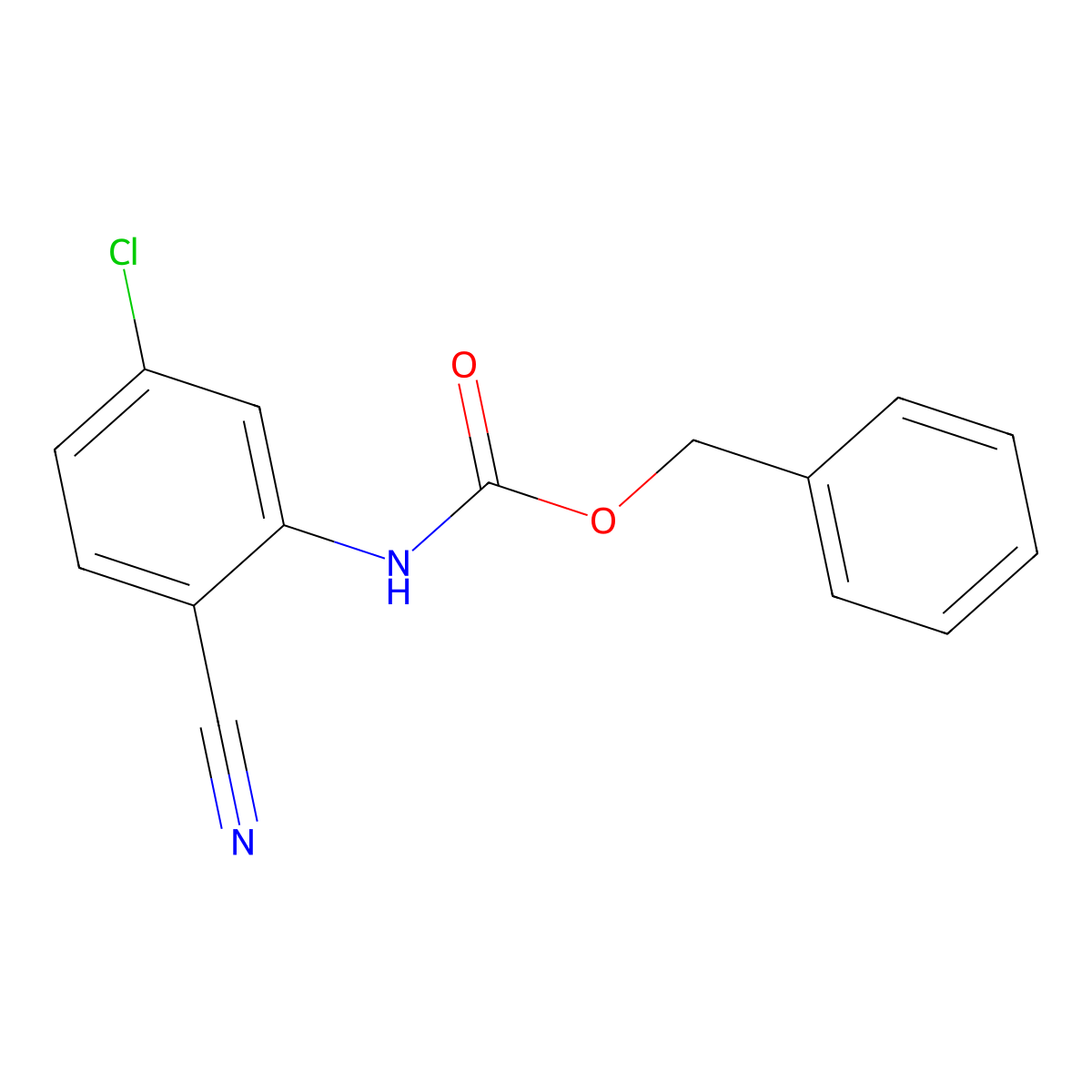 benzyl N-(5-chloro-2-cyanophenyl)carbamate molecular structure, CAS 1879670-25-3