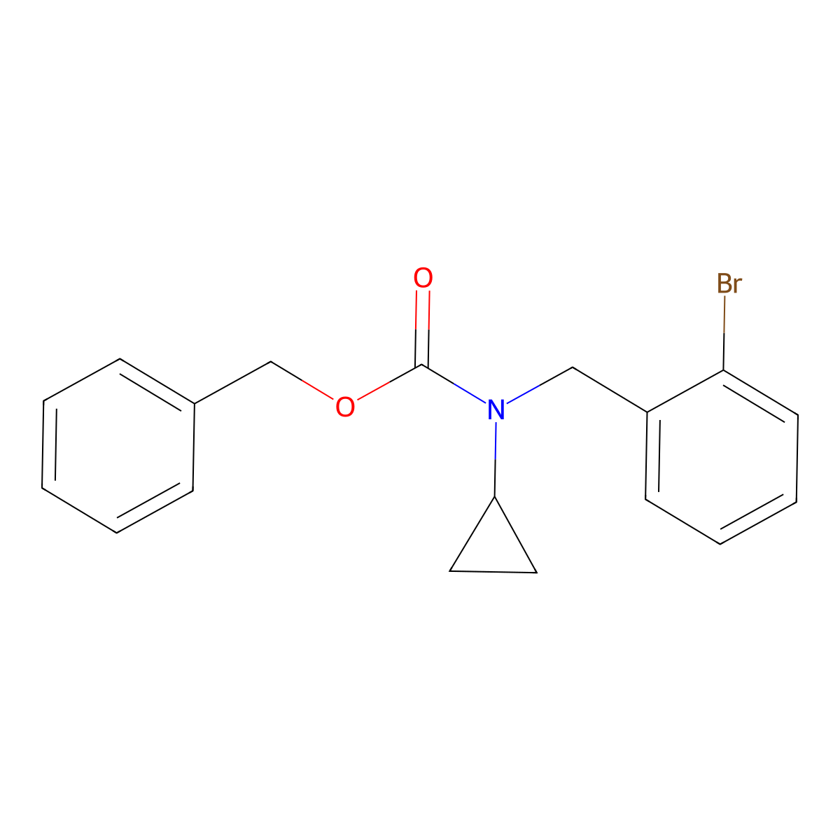 benzyl N-[(2-bromophenyl)methyl]-N-cyclopropylcarbamate molecular structure, CAS 1879675-19-0