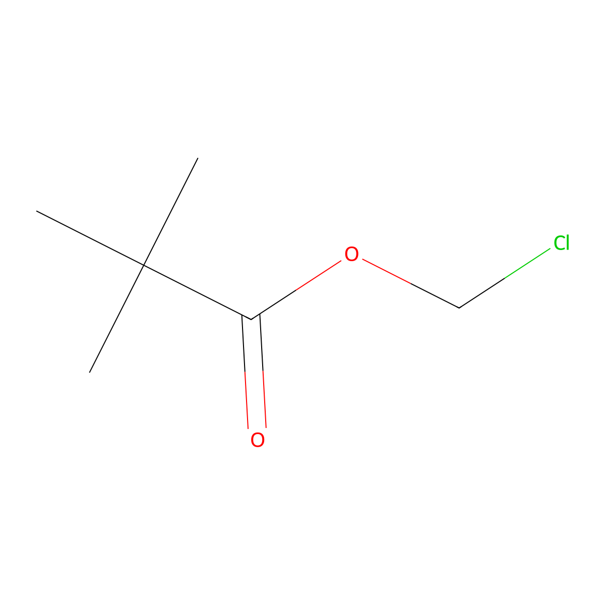 Chloromethyl pivalate molecular structure, CAS 18797-19-8
