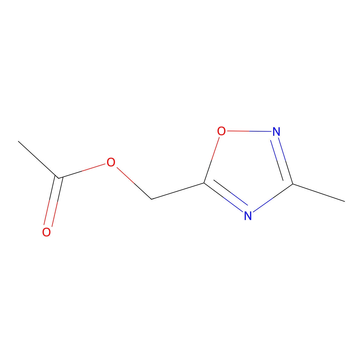 (3-Methyl-1,2,4-oxadiazol-5-yl)methyl acetate molecular structure, CAS 187970-11-2