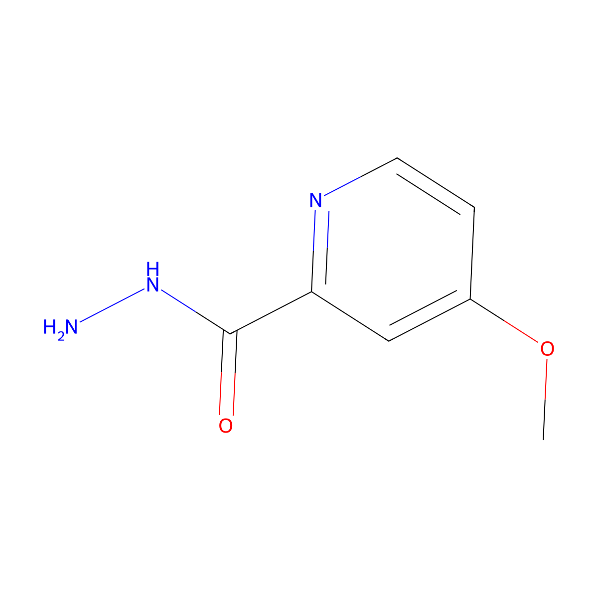 4-Methoxypyridine-2-carbohydrazide molecular structure, CAS 187973-18-8