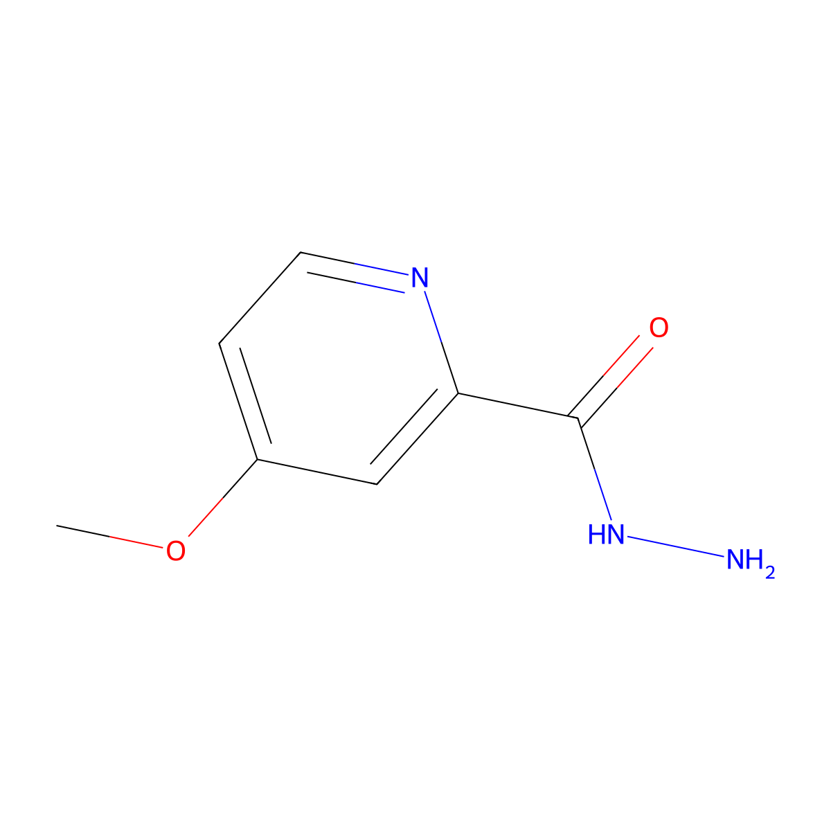 4-Methoxypyridine-2-carbohydrazide molecular structure, CAS 187973-18-8