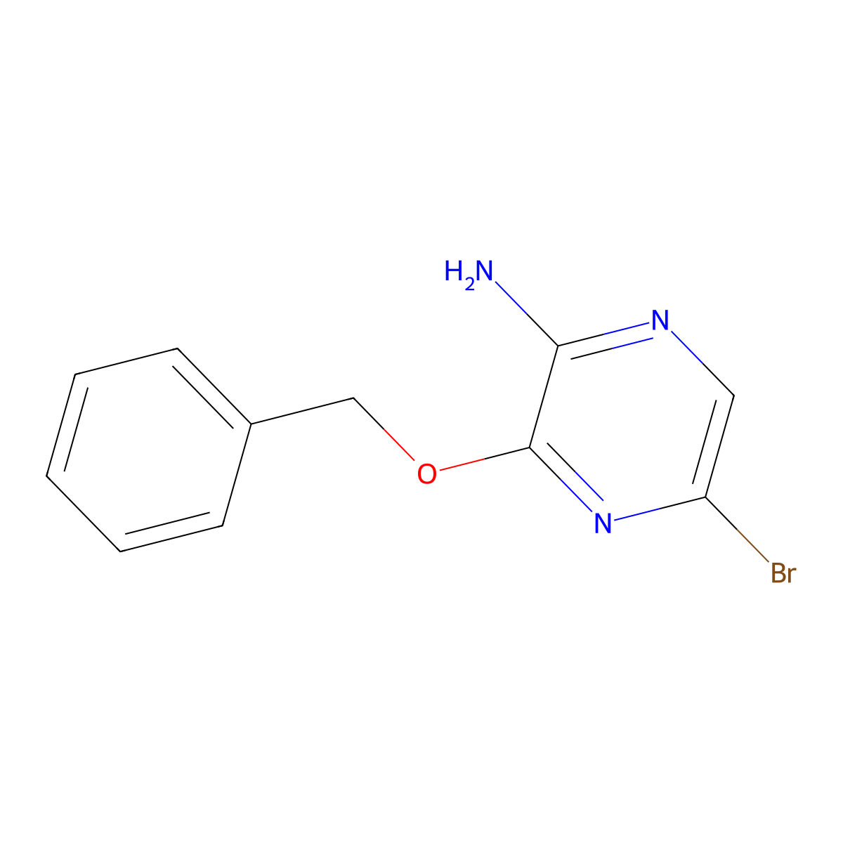 3-(Benzyloxy)-5-bromopyrazin-2-amine molecular structure, CAS 187973-44-0