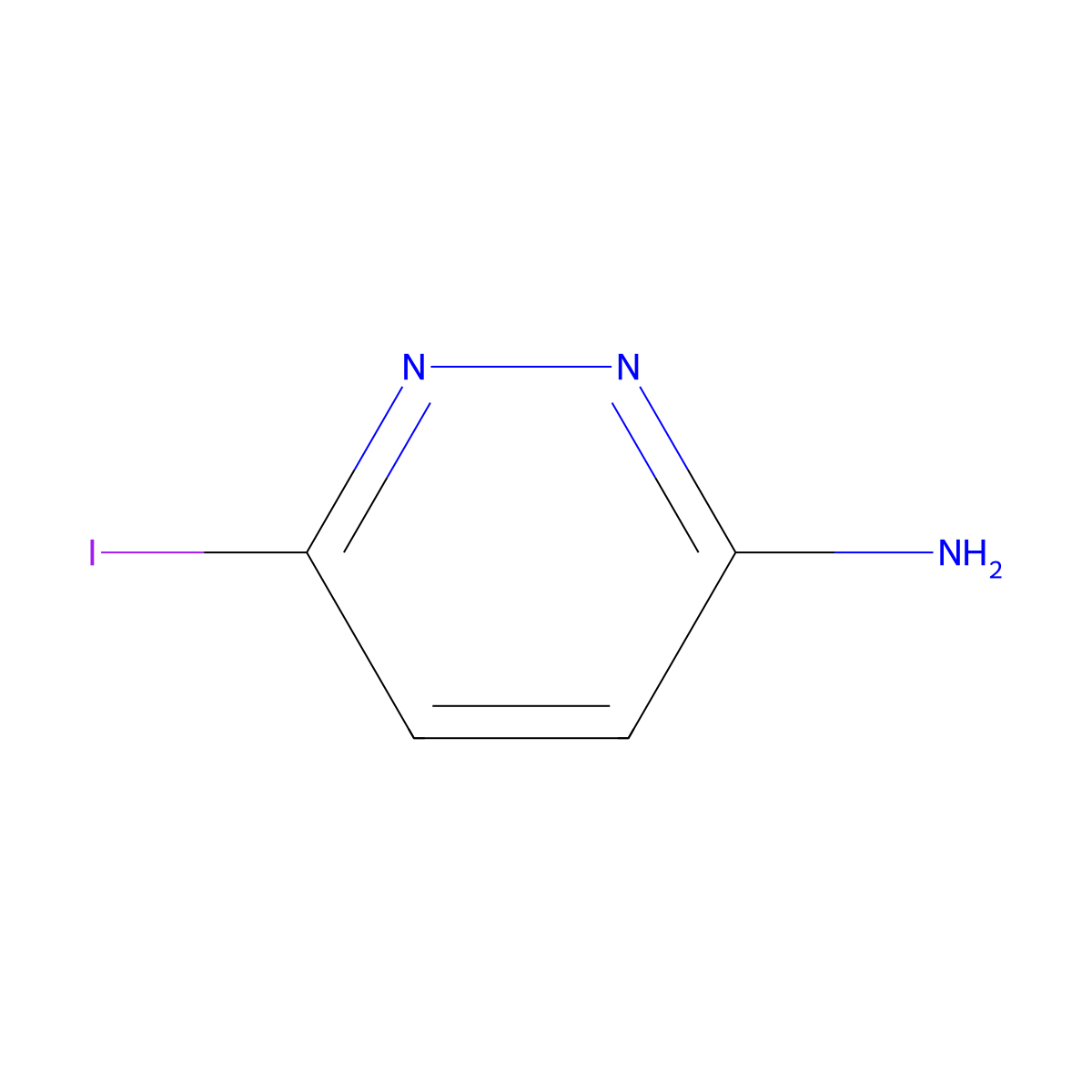 6-Iodopyridazin-3-amine molecular structure, CAS 187973-60-0