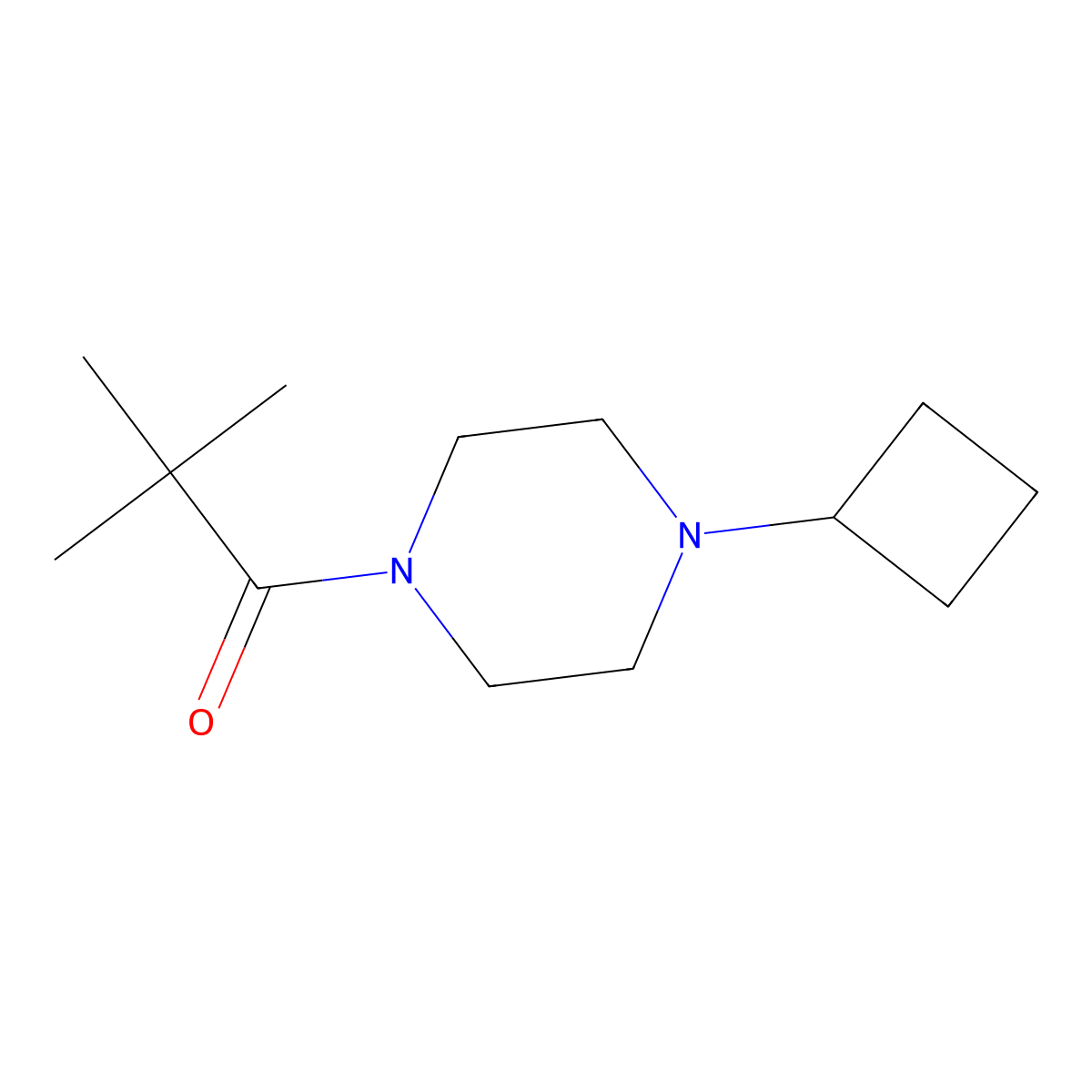 1-(4-Cyclobutylpiperazin-1-yl)-2,2-dimethylpropan-1-one molecular structure, CAS 1879735-79-1