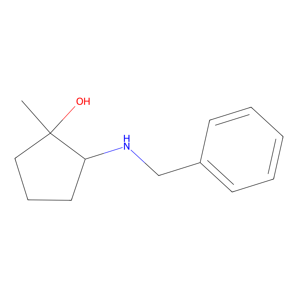 2-(Benzylamino)-1-methylcyclopentan-1-OL molecular structure, CAS 1879741-81-7