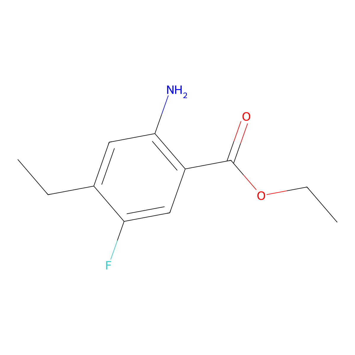 Ethyl 2-amino-4-ethyl-5-fluorobenzoate molecular structure, CAS 1879745-83-1