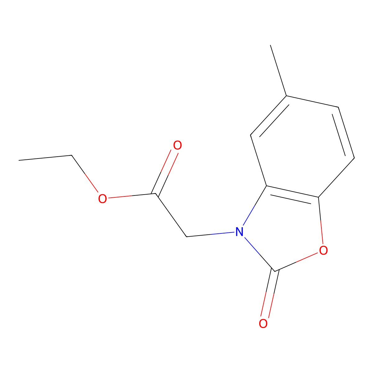 ethyl 2-(5-methyl-2-oxobenzo[d]oxazol-3(2H)-yl)acetate molecular structure, CAS 187977-75-9