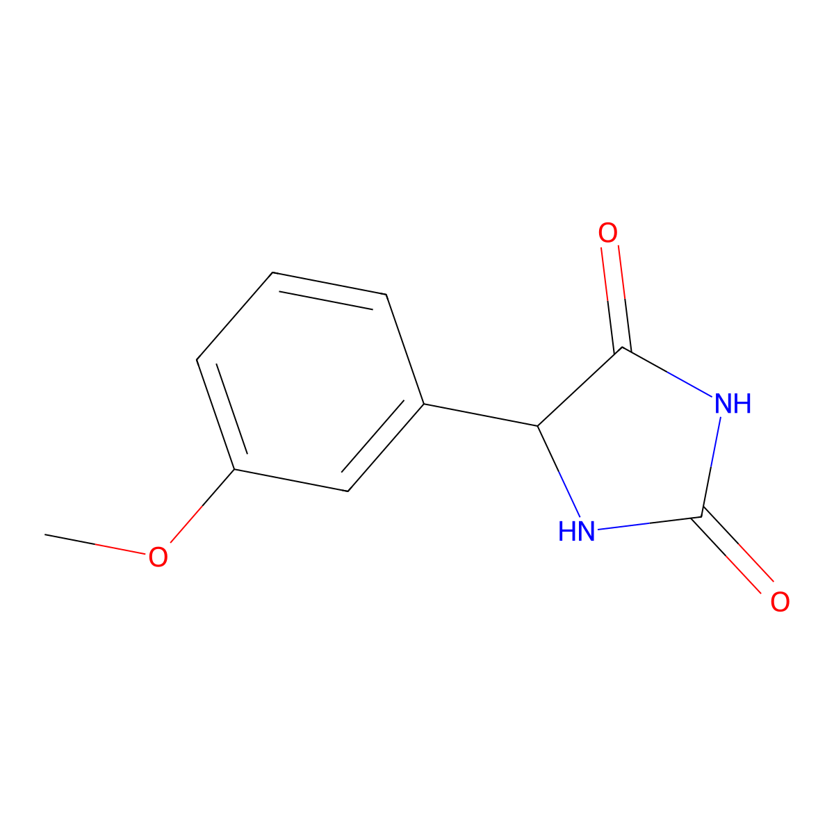 5-(3-Methoxyphenyl)imidazolidine-2,4-dione molecular structure, CAS 187978-81-0