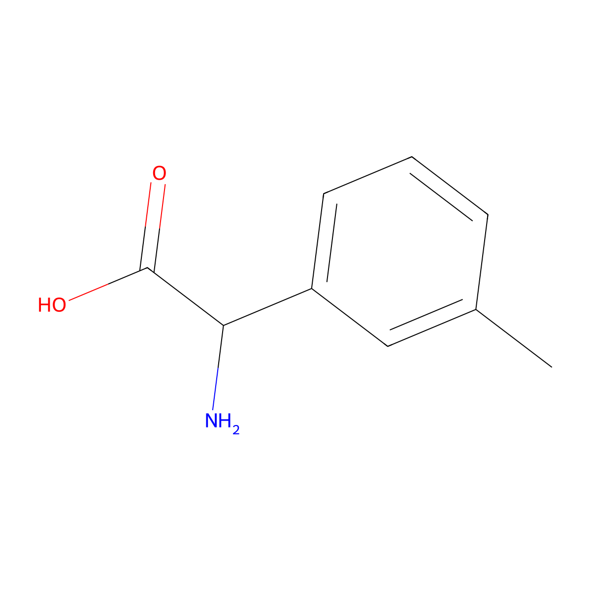 2-Amino-2-(3-methylphenyl)acetic acid molecular structure, CAS 187979-43-7