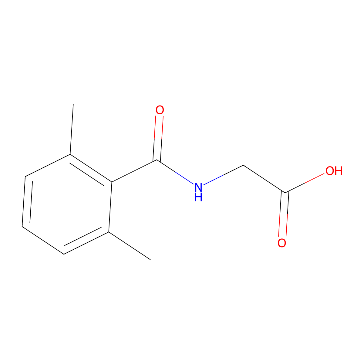 2,6-Dimethylhippuric acid molecular structure, CAS 187980-98-9