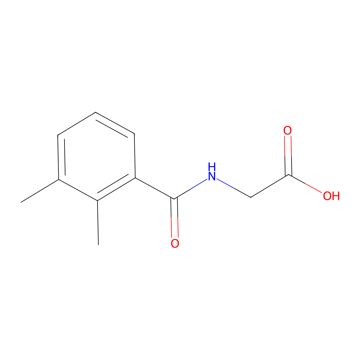2,3-Dimethylhippuric acid molecular structure, CAS 187980-99-0