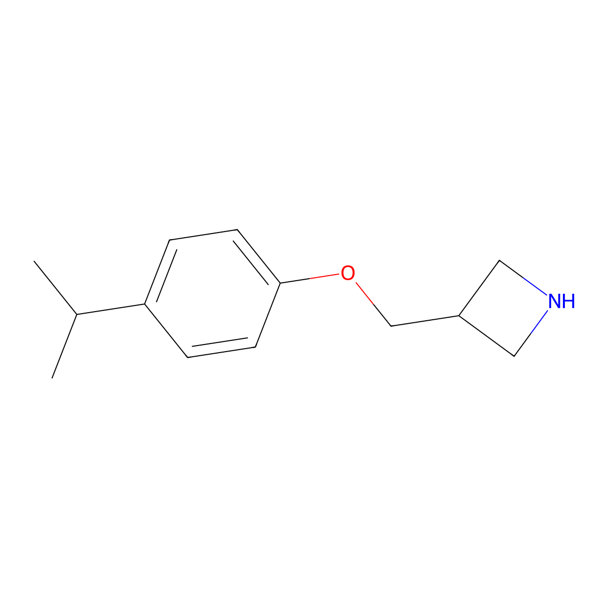 3-((4-Isopropylphenoxy)methyl)azetidine molecular structure, CAS 1879802-29-5