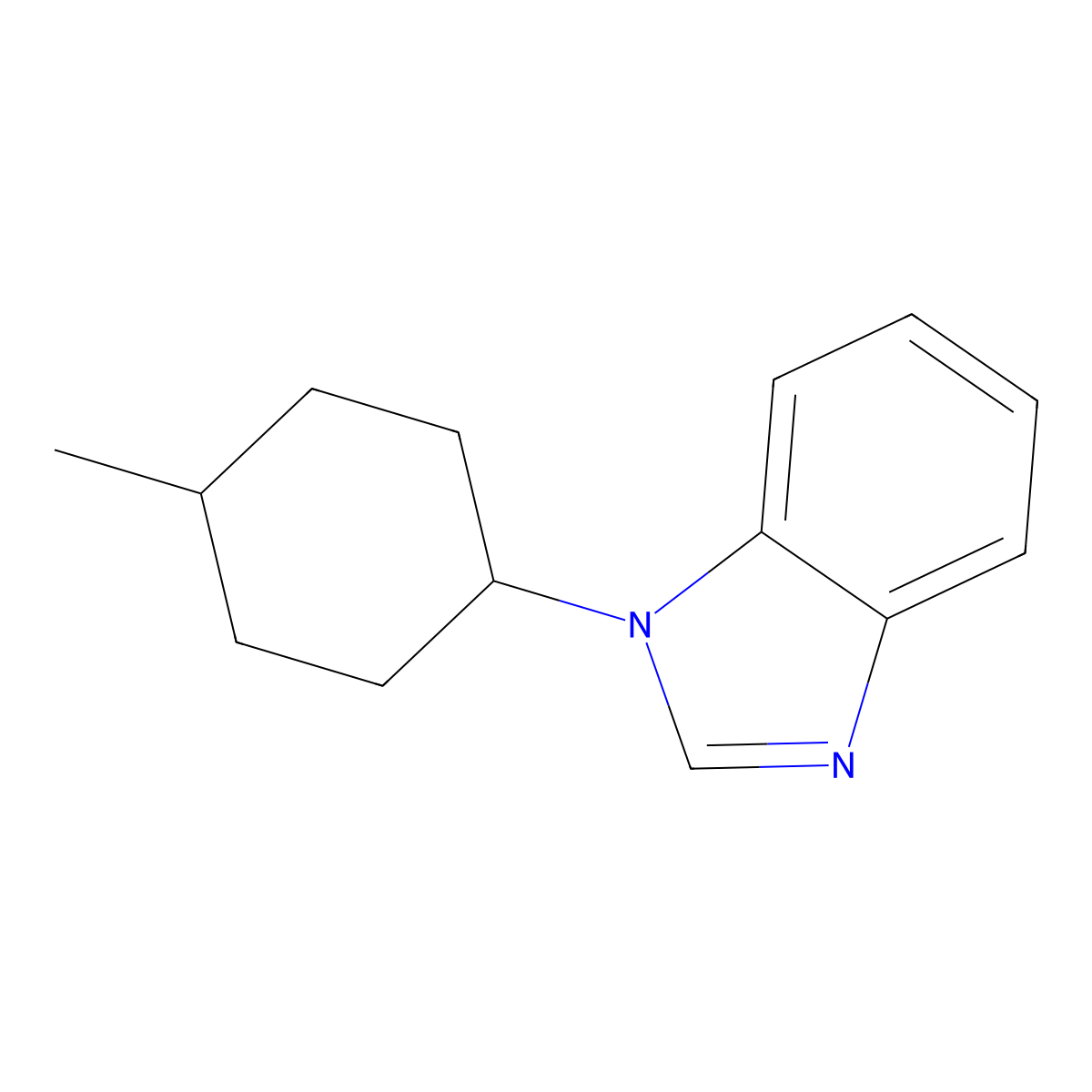 1-(4-methylcyclohexyl)-1H-1,3-benzodiazole molecular structure, CAS 1879802-81-9
