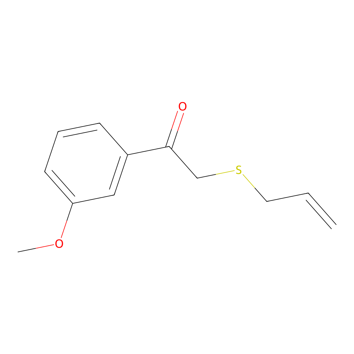 1-(3-Methoxyphenyl)-2-(prop-2-en-1-ylsulfanyl)ethan-1-one molecular structure, CAS 1879811-39-8
