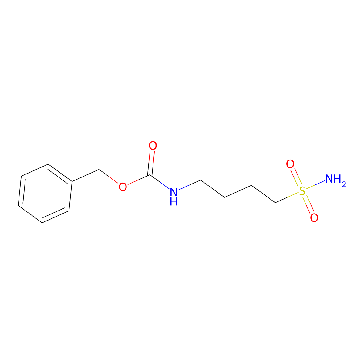 benzyl N-(4-sulfamoylbutyl)carbamate molecular structure, CAS 1879829-81-8