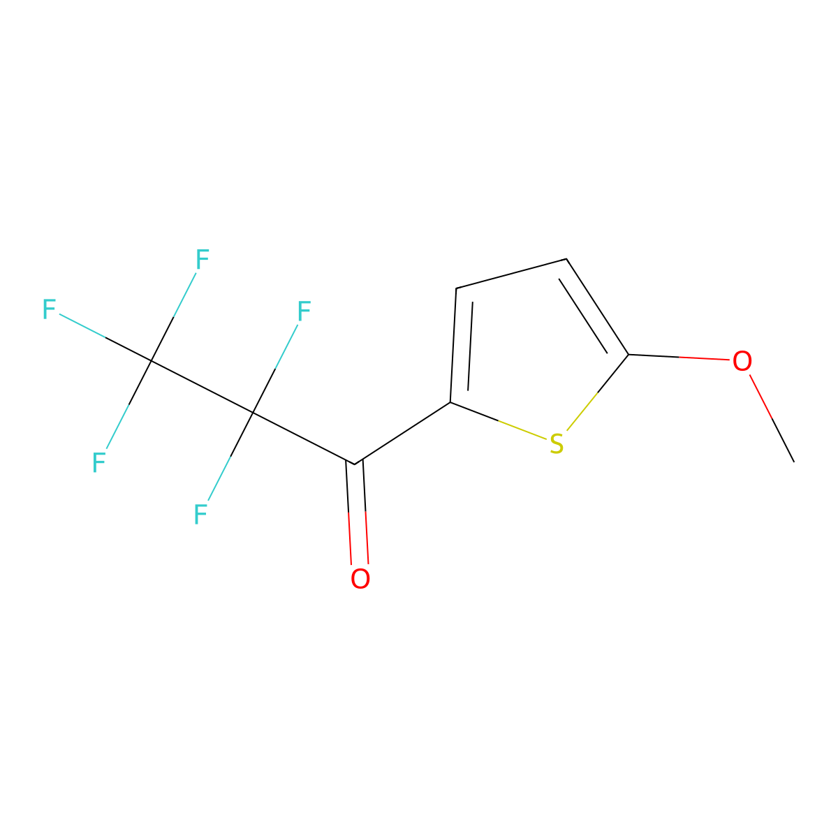 2,2,3,3,3-Pentafluoro-1-(5-methoxythiophen-2-yl)propan-1-one molecular structure, CAS 1879844-02-6