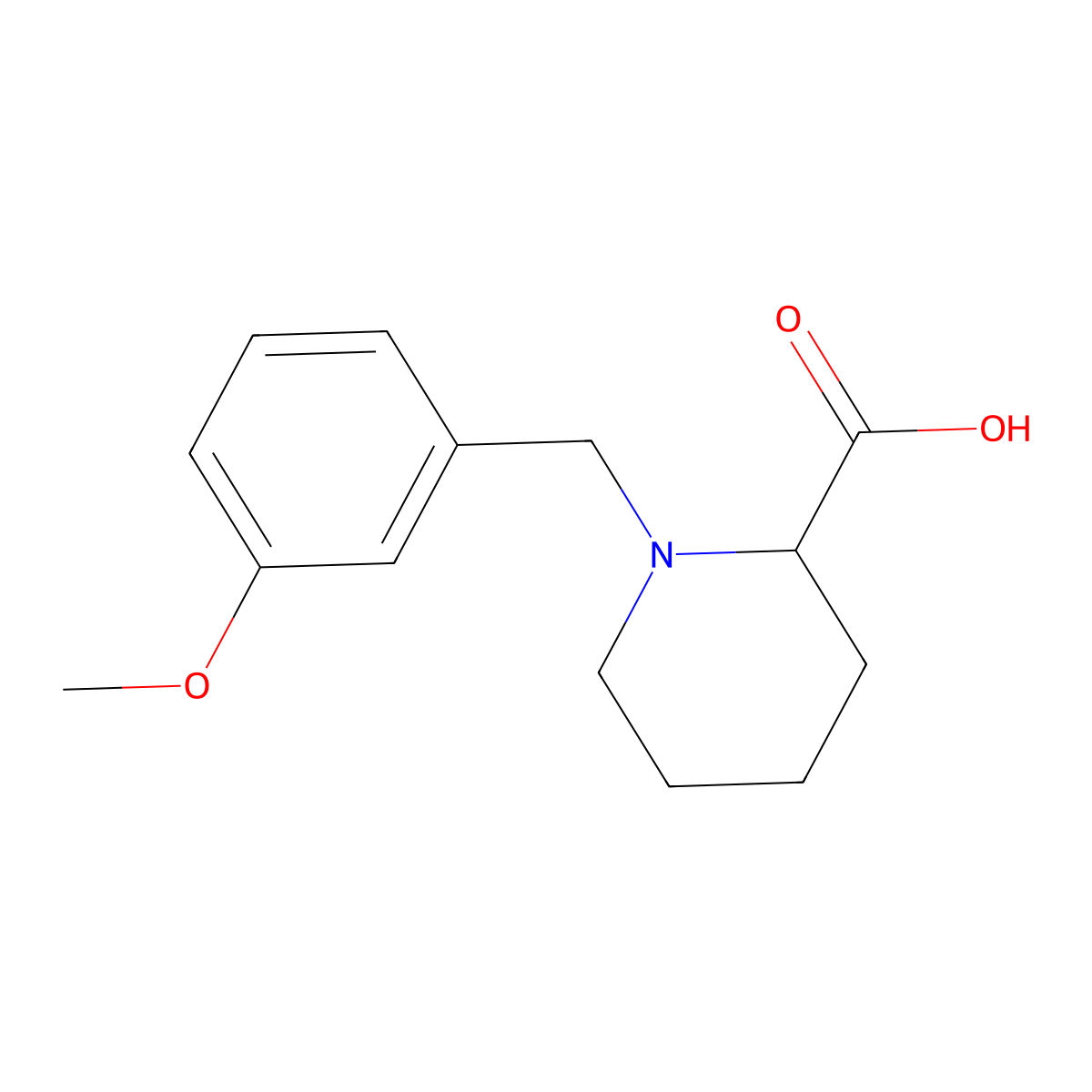 1-(3-Methoxy-benzyl)-piperidine-2-carboxylic acid molecular structure, CAS 187994-08-7