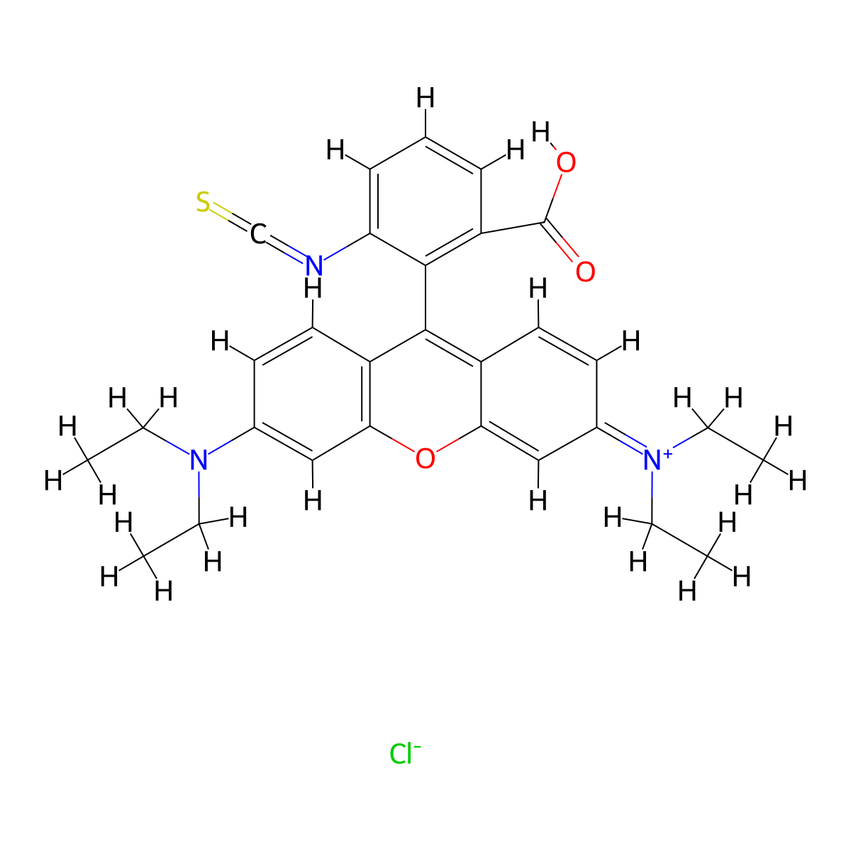 Rhodamine B isothiocyanate molecular structure, CAS 1879951-72-0