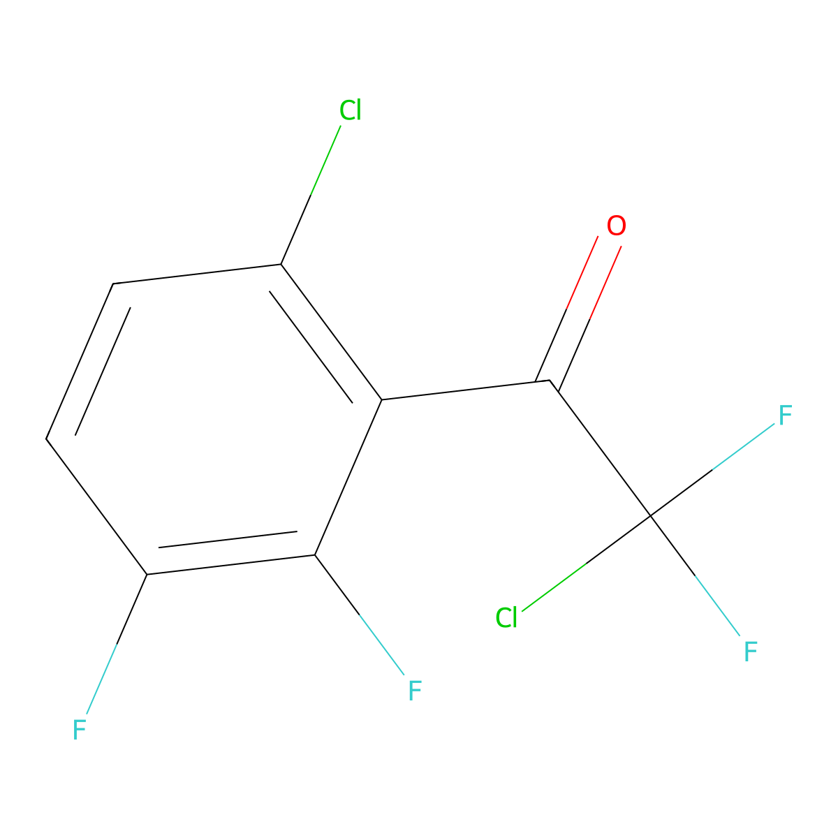 2-Chloro-1-(6-chloro-2,3-difluorophenyl)-2,2-difluoroethanone molecular structure, CAS 1879995-18-2