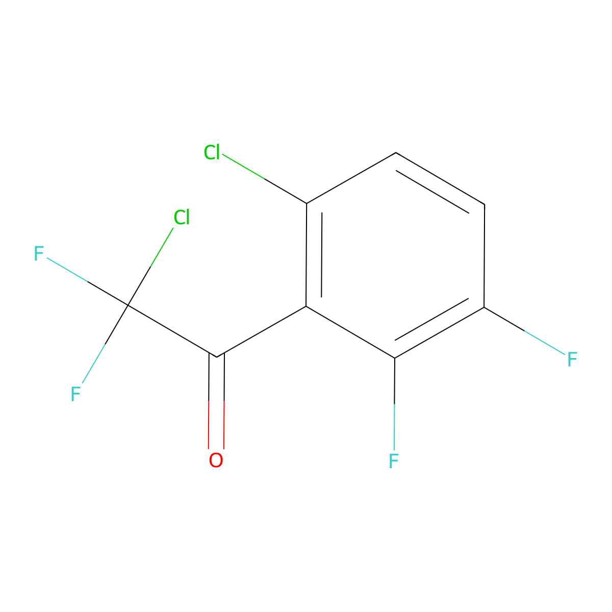 2-Chloro-1-(6-chloro-2,3-difluorophenyl)-2,2-difluoroethanone molecular structure, CAS 1879995-18-2