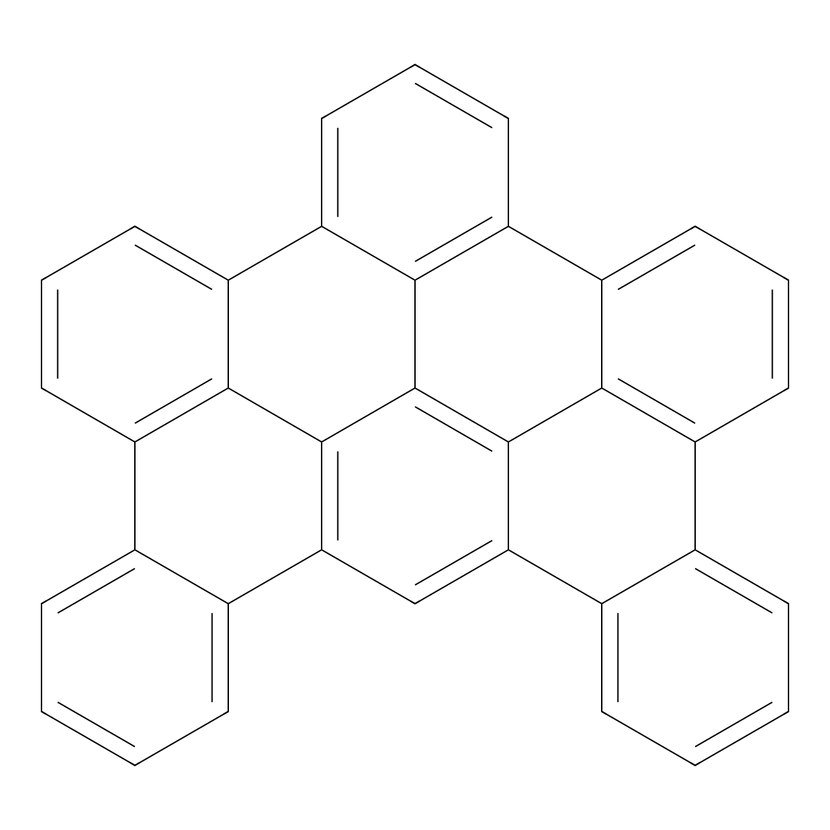Dibenzo[fg,ij]phenanthro[9,10,1,2,3-pqrst]pentaphene molecular structure, CAS 188-00-1