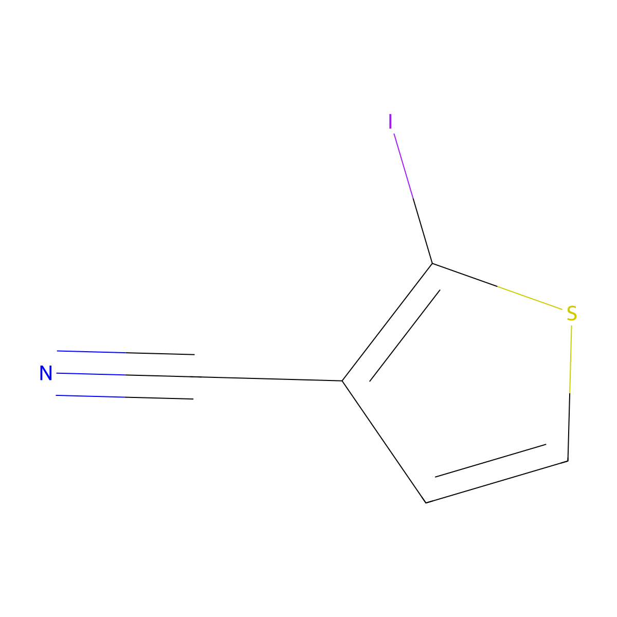 2-Iodothiophene-3-carbonitrile molecular structure, CAS 18800-01-6