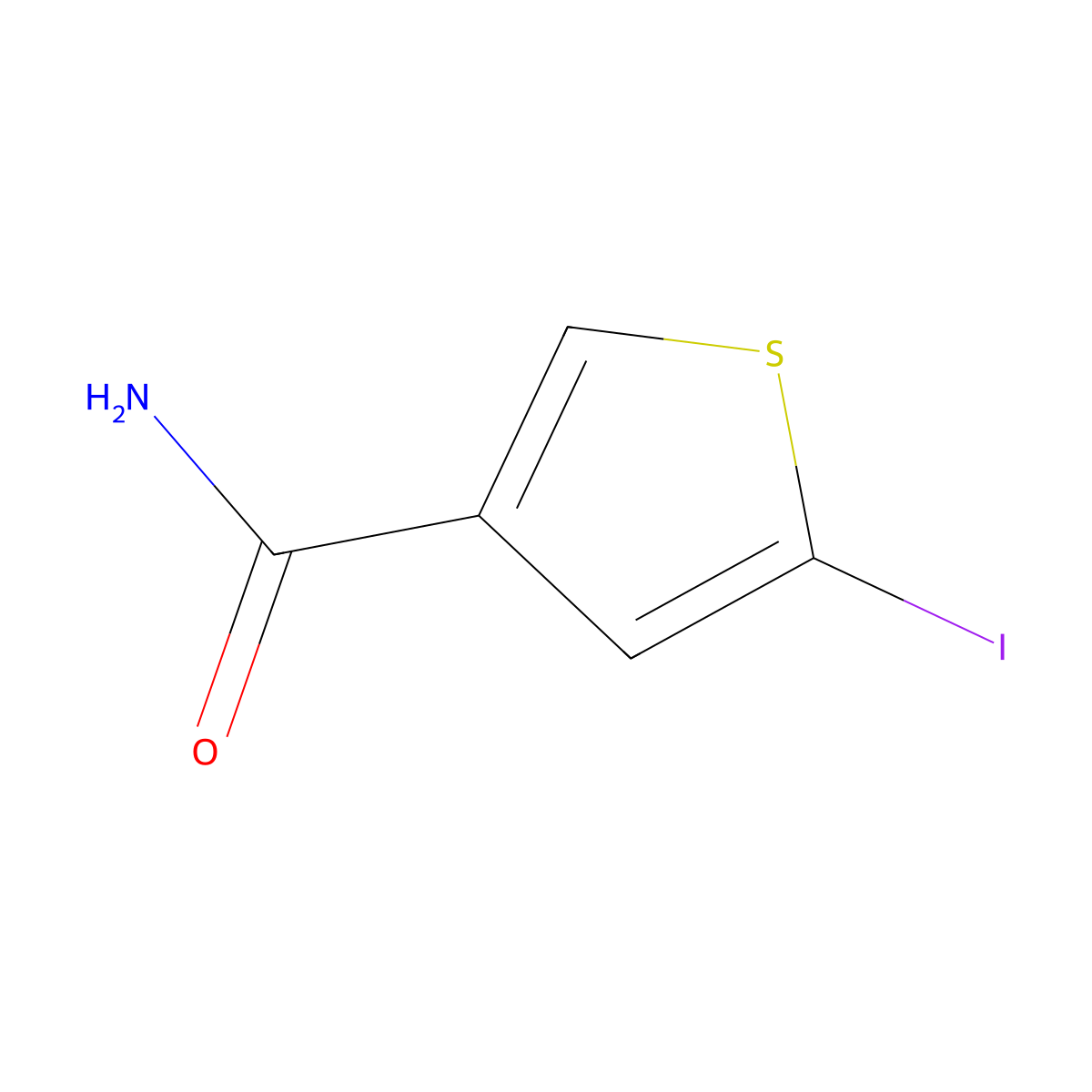 5-Iodothiophene-3-carboxamide molecular structure, CAS 18800-08-3