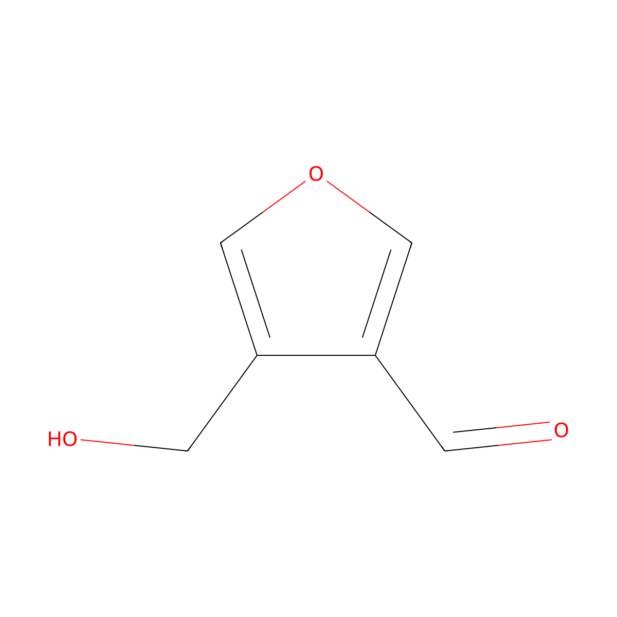 4-(Hydroxymethyl)furan-3-carbaldehyde molecular structure, CAS 18800-15-2