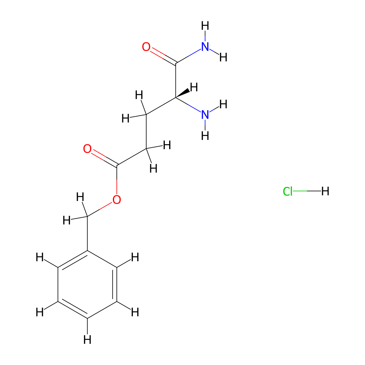 D-Isoglutamine benzyl ester hydrochloride molecular structure, CAS 18800-75-4