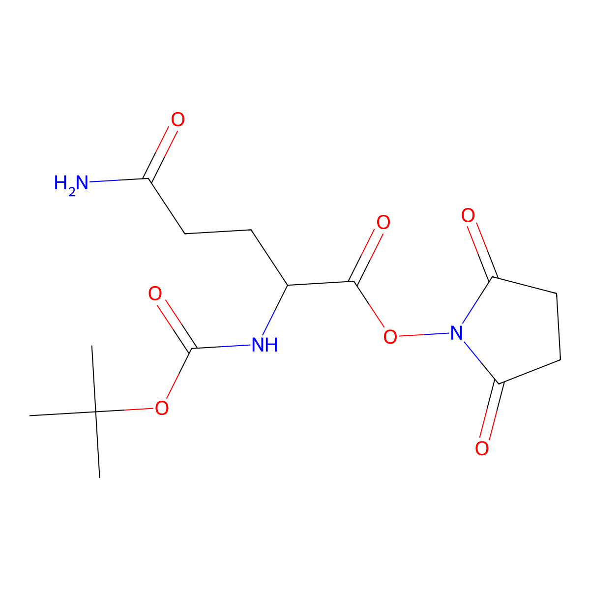 Boc-Gln-OSu molecular structure, CAS 18800-78-7