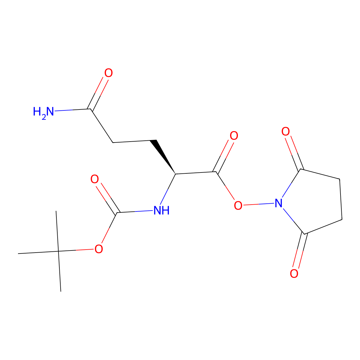 Boc-Gln-OSu molecular structure, CAS 18800-78-7