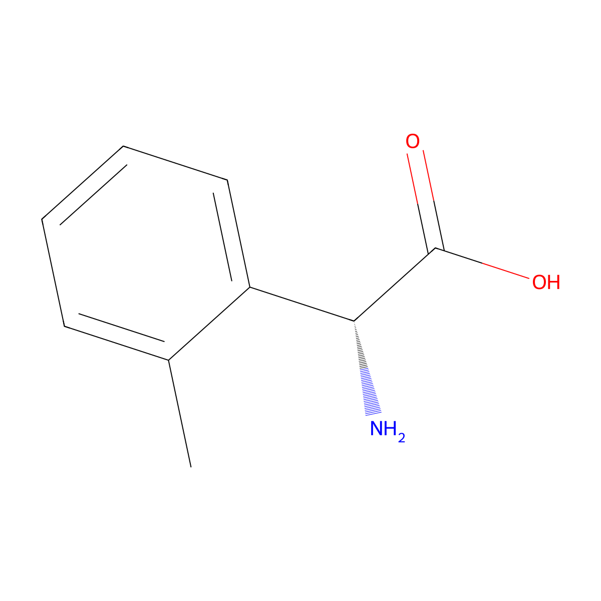 (2R)-2-amino-2-(2-methylphenyl)acetic acid molecular structure, CAS 188004-26-4