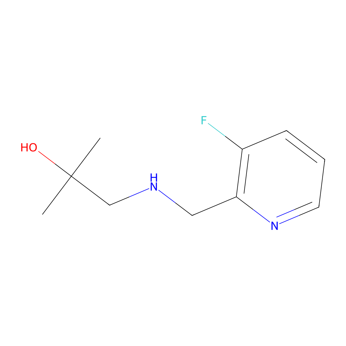 1-(((3-Fluoropyridin-2-YL)methyl)amino)-2-methylpropan-2-OL molecular structure, CAS 1880047-80-2